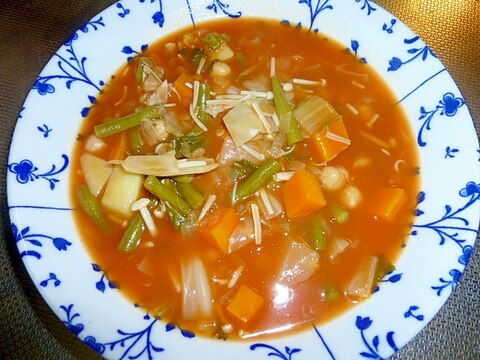 野菜室の大掃除　ミネストローネ